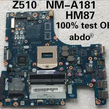 Abdo lenovo Z510 Aiza NM-A181 материнская плата для ноутбука HM87 интегрированная видеокарта ТЕСТ ОК