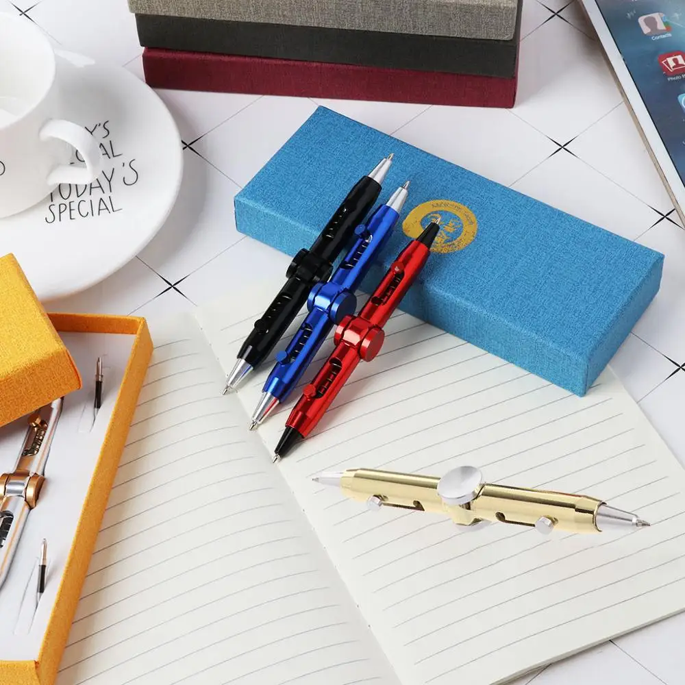 Novelty Fidget Spinner Metal Pen Anti Stress Pen Toys Ballpoint Pen Kids Student 2