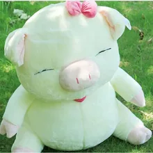 Милая плюшевая большая мягкая игрушка "Поросенок" милый улыбающийся поросенок игрушка саншун Мягкая игрушка "поросенок" подарок белый и розовый около 60 см 0617