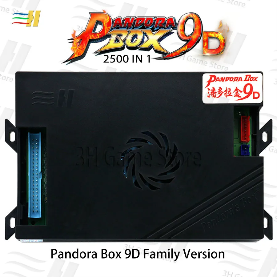  2019 caja de Pandora 9d 2500 en 1 Tarjeta de versión familiar soporte 3d juego para consola arcade 