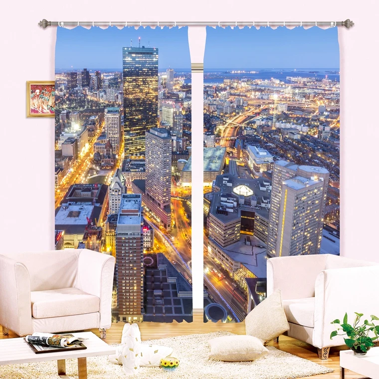 

Urban Landscape Architecture Digital 3d curtain fabrics