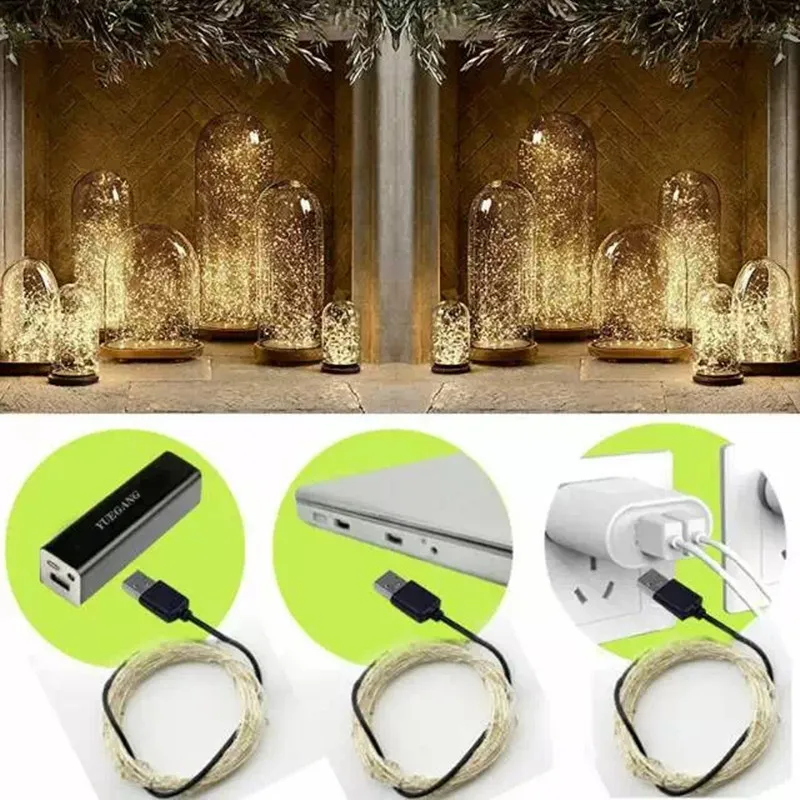 Image result for usb copper fairy lights