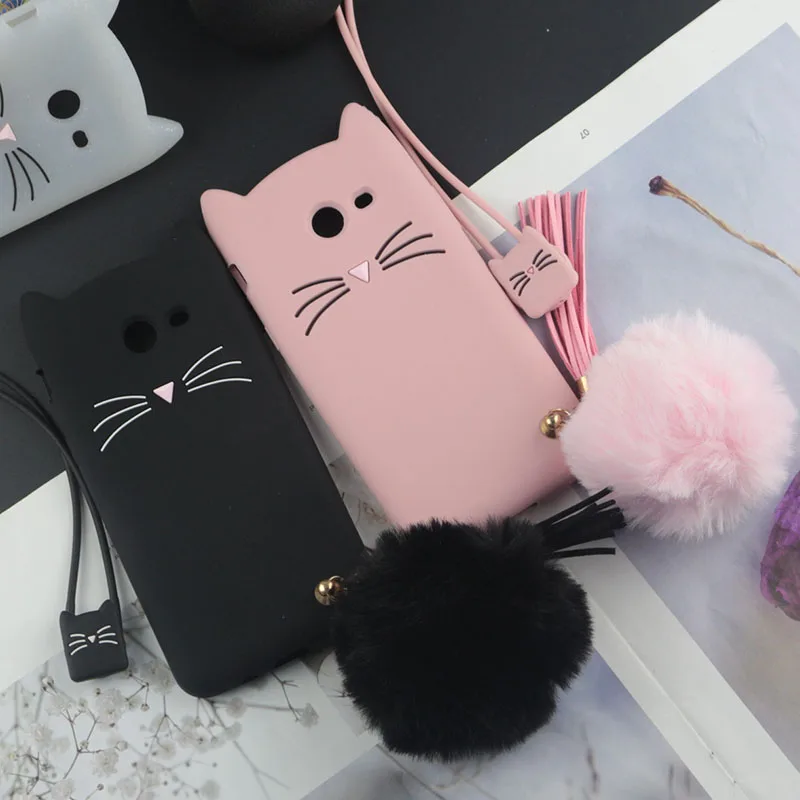 

Cute 3D Cartoon Silicon Case for Samsung Galaxy J3 Prime Cases Japan Glitter Beard Cat Lovely Ears Kitty Phone Cover