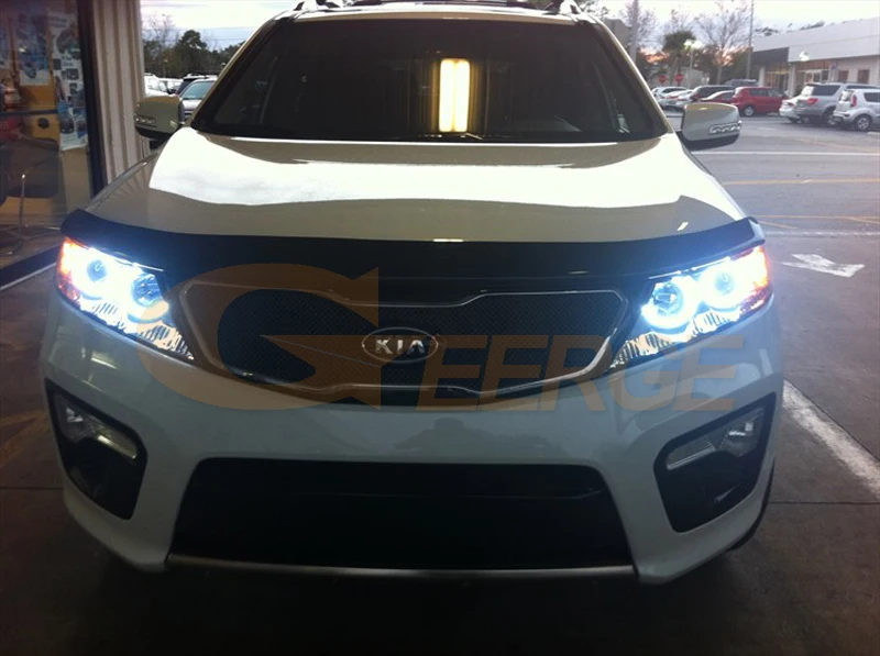 Для Kia Sorento 2010 2011 2012 2013 отличный RF Bluetooth контроллер многоцветный ультра яркий RGB светодиодный ангельские глазки Halo Кольцо Комплект