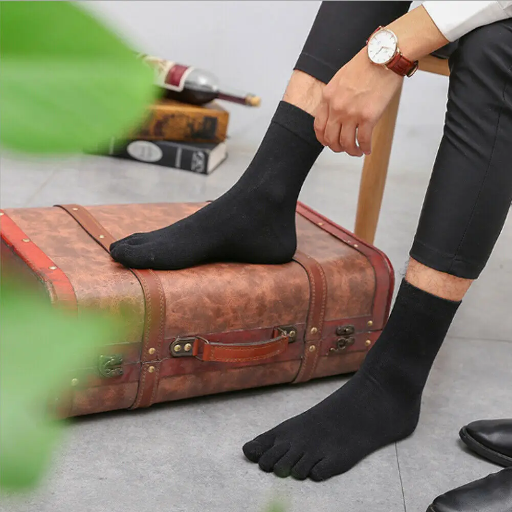 

Men's Socks Pure Cotton Sports Breathable Five Finger Socks Fashion Toe Socks