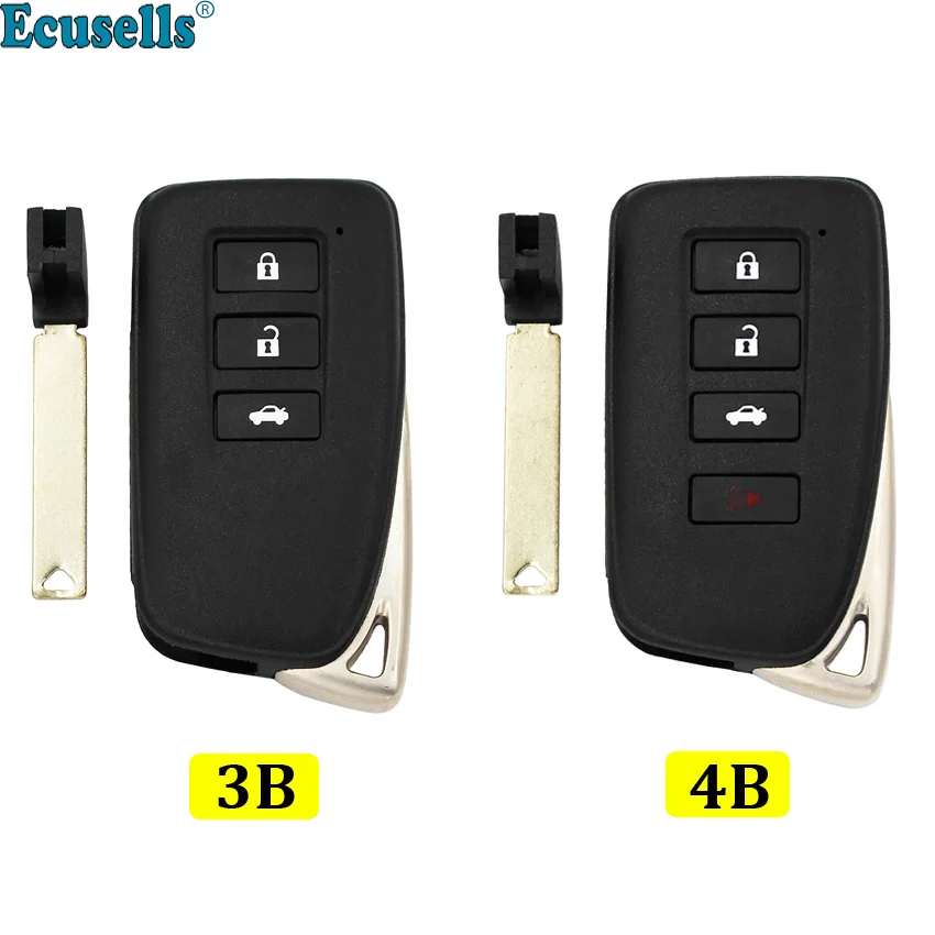 

3/4 Button Smart Remote Key Case Fob Keyless Entry shell for LEXUS ES250 NX200 GS300 ES350 ES300H NX200T NX300H with INSERT key