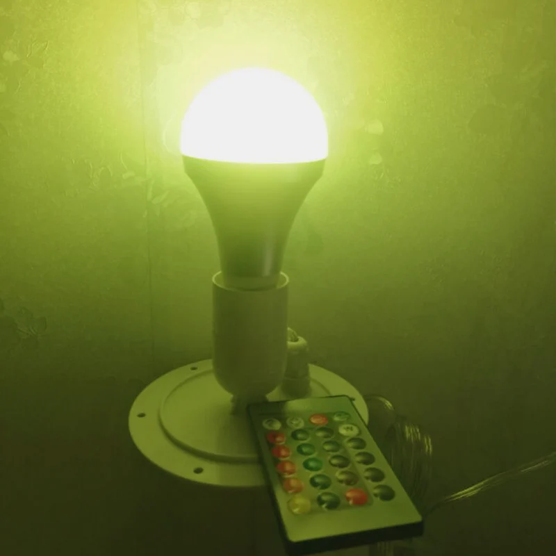 E27 5 Вт 10 Вт d120мм Прямая зарядка ИК пульт RGB светодиодный светильник источник для бара мебель светильник ing 10 шт./лот