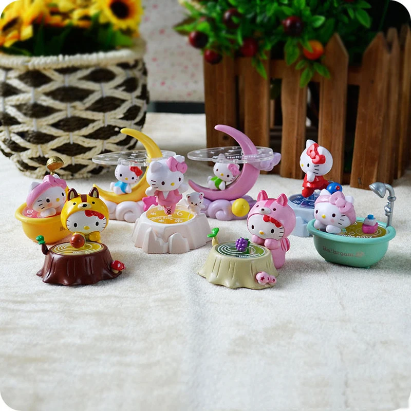 Новый ПВХ каждый день Ванна Луна Hello Kitty фигурку милый аниме собрать игрушку детей