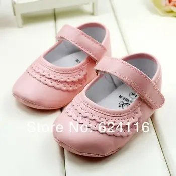 

BX39 6pairs/lots Lovely New Baby Shoes Little Princess PU Leather Prewalkers First Walkers Infant Toddler Girls Shoes