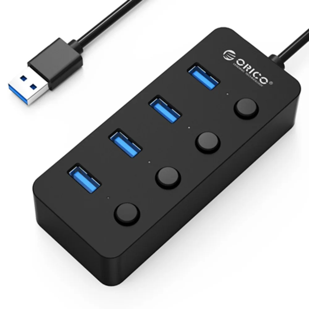 ORICO Mini USB 3.0 HUB 4 Port USB Splitter Power Adapter for iMac