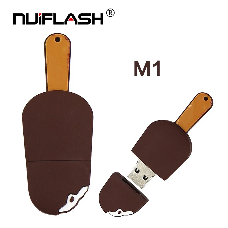 Usb в виде мороженого флеш-накопитель 4 GB/8 GB/16 GB/32 GB/64 GB pendrive силиконовые usb флэш-память 2,0 накопитель мультфильм u диск