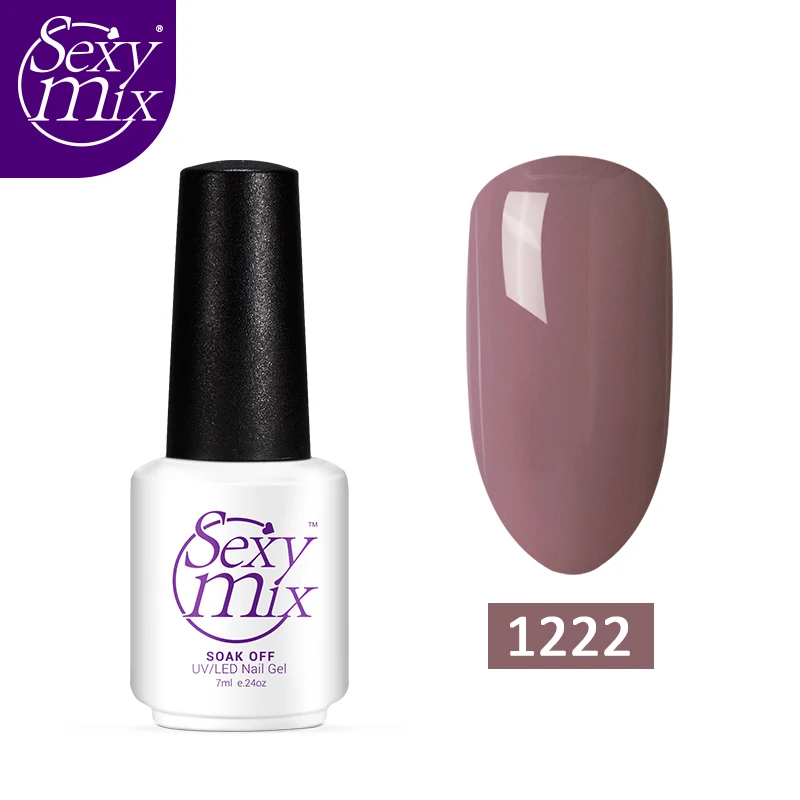 Sexymix 119 телесный цвет длительный УФ-гель для ногтей Высокое качество впитываемый гель-лаки для ногтей Дизайн ногтей салон эмаль - Цвет: 1222
