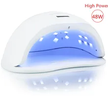 Светодиодный УФ-лампа SUN5 Plus 48 Вт Сушилка для ногтей для быстрой сушки Гель-лак с сенсорным дном 30 s/60 s/99 s таймер ЖК-дисплей