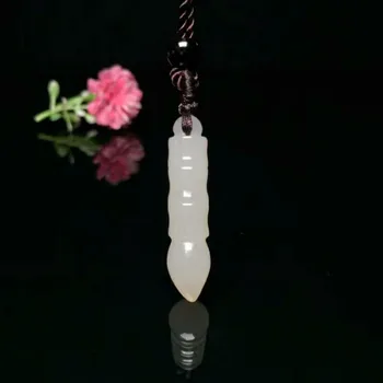 

Hetian jade white jade pendant is warm and oilyH6#