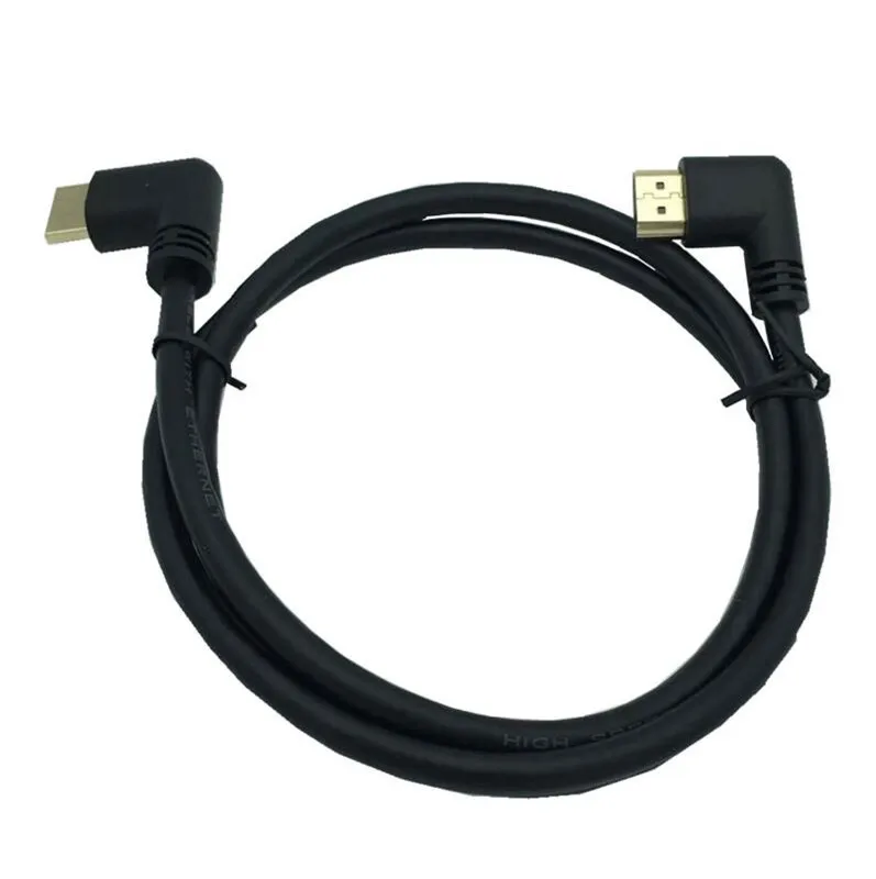 HDMI 2,0 4 K 3D двойной 90 градусов влево Угловой HDMI Male направо Угловой HDMI Male HDTV Cable15cm-50 см-100 см для DVD PS3 PC