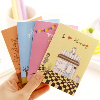 

4pcs/lot 12*8.5cm Dog illustration A6 Notebook Diary Book Exercise Composition Notepad Escolar Papelaria Gift Stationery
