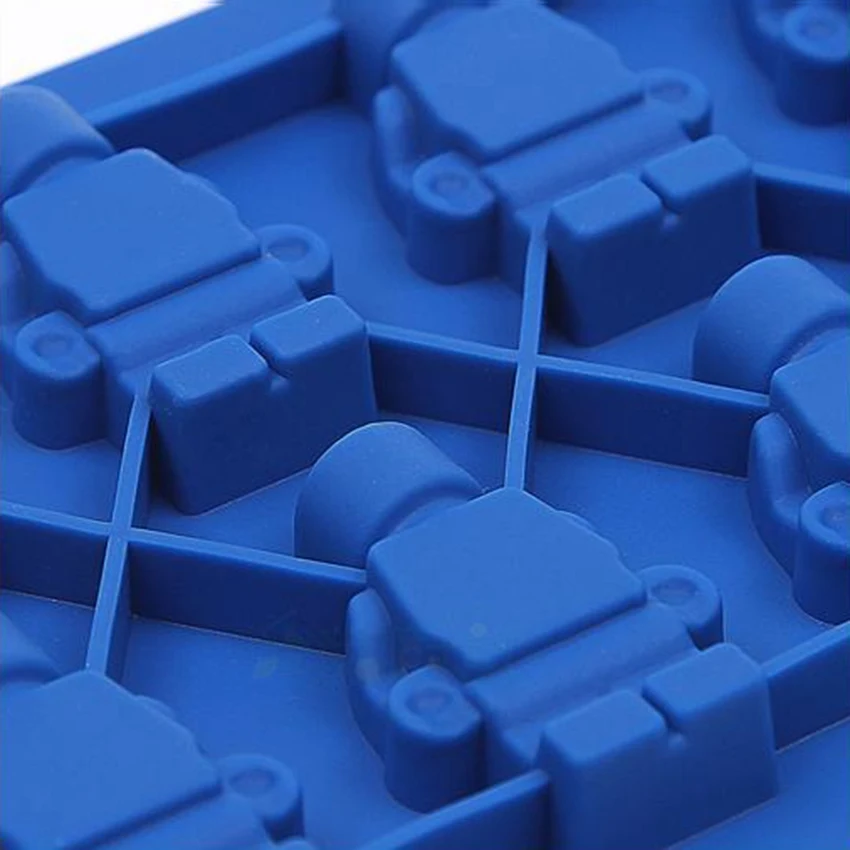 Креативный Дом DIY робот маленькие блоки силиконовая форма для льда|molde robot|silicone