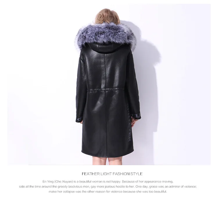 Women Winter Leather Jackets Long Plus Size 5XL Leather Coat Women Adjustable Waist Big Fur Collar Parka Padded Coats CH690 (6)