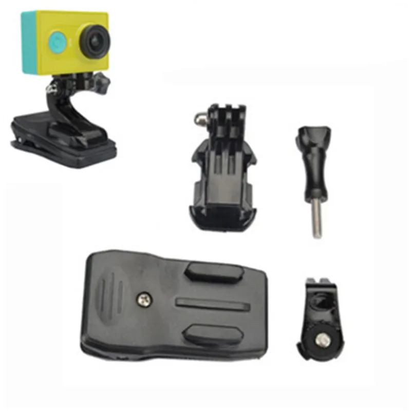 Дешевый 360 Поворотный рюкзак клип быстро зажим для Xiaomi Yi 4 К 2 Gopro 1 4 разъем j крюк крепление для go Pro Hero 5 4 SJ4000 Интимные аксессуары