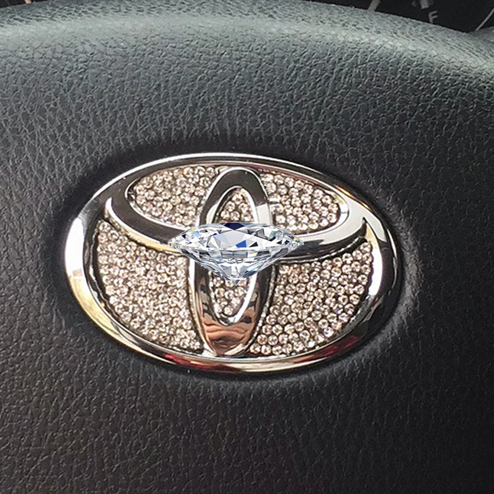 Car Stickers Steering Wheel Emblem LogoBadge Decals Car styling for Mazda Corolla Rav4 Camry