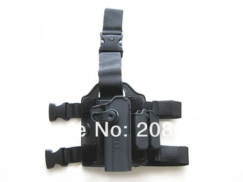 

Tactical gun holster Drop Leg Holster for 1911 IMI Rotary Holster+magazine carrier+leg panel