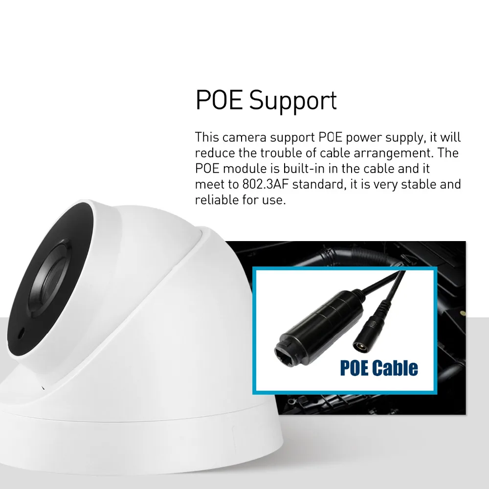 POE H.265 3MP 1296 P/1080 P HD ip-камера светодиодный ИК ночного видения купольная система безопасности для помещений P2P CCTV система видеонаблюдения