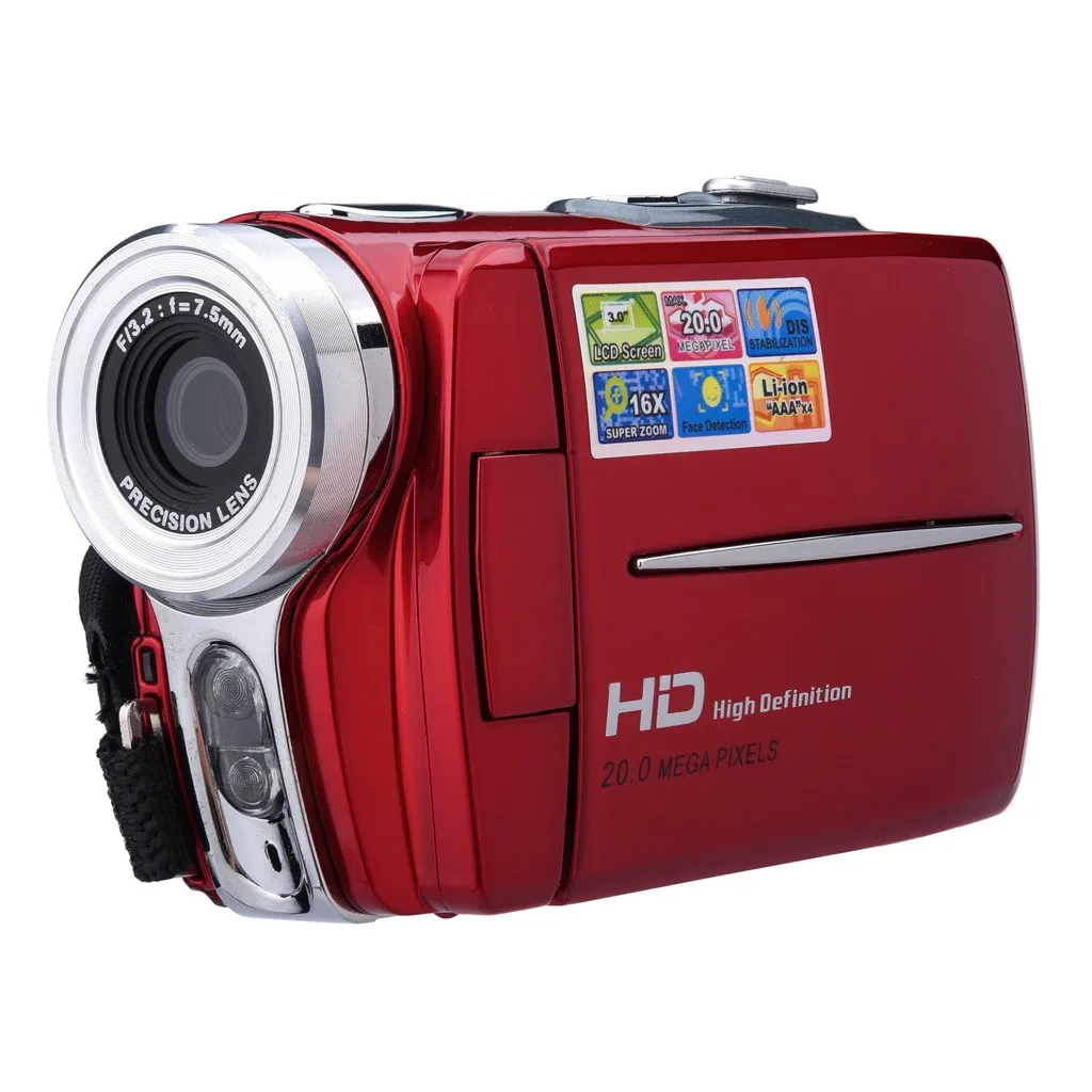 Видеокамера HD 720P Портативная Цифровая камера 16x видеокамера зум 3 0 дюймов Camescope