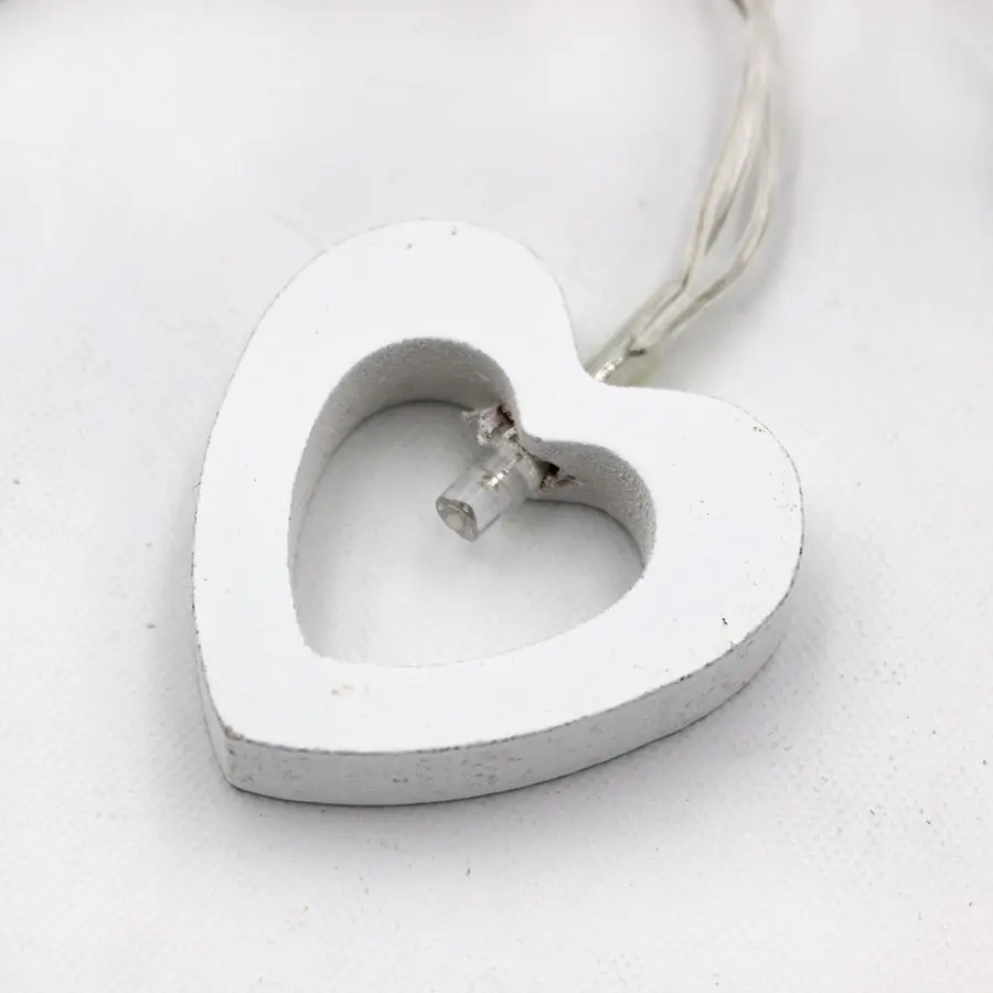 Wooden Love Heart Shaped 10 LED String Lights Battery Romantic Valentie's Day Holiday Lights Christmas Room Lights Decor HG-33 Wooden Love Heart Shaped 10 LED String Lights Battery Romantic Valentie's Day Holiday Lights Christmas Room Lights Decor HG-33