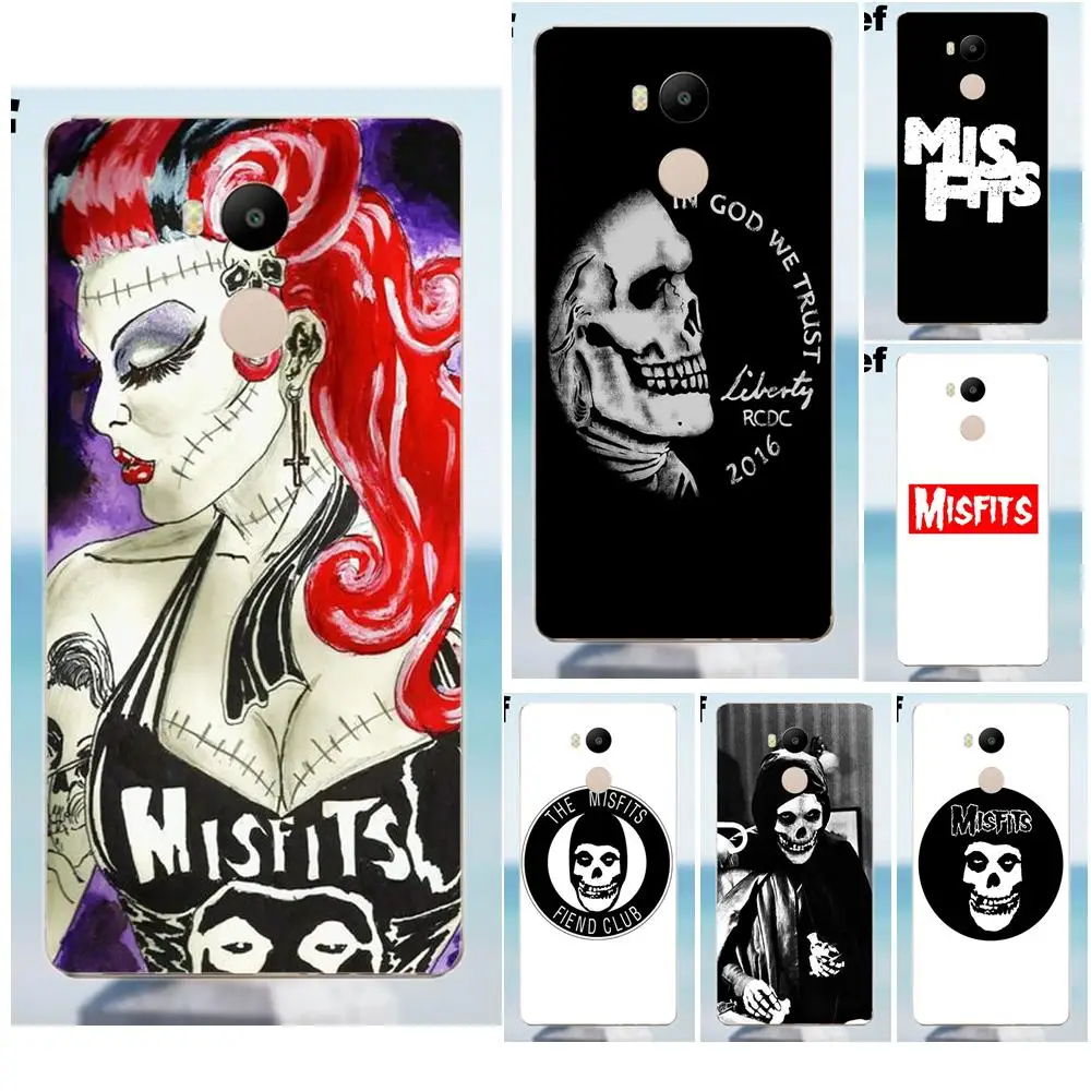 Suef мягкие чехлы для телефонов Misfits Fiend Crazy Skull Xiaomi Redmi 4 3 3S Pro Mi3 Mi4 Mi4i Mi4C Mi5 Mi5S Mi Max Note 2 |
