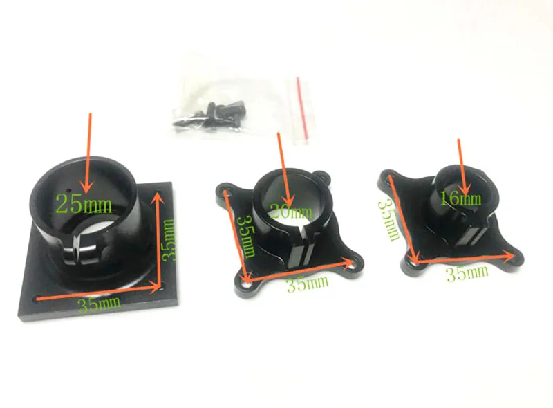 

TianYuQi Multi axis uav parts aluminum alloy carbon tube connection foot mount fixing parts Vertical 90 degrees 16mm 20mm 25mm