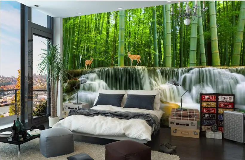 3d фото обои для размера на заказ бамбуковый лес фон обои|background wallpaper|photo wallpaper3d photo