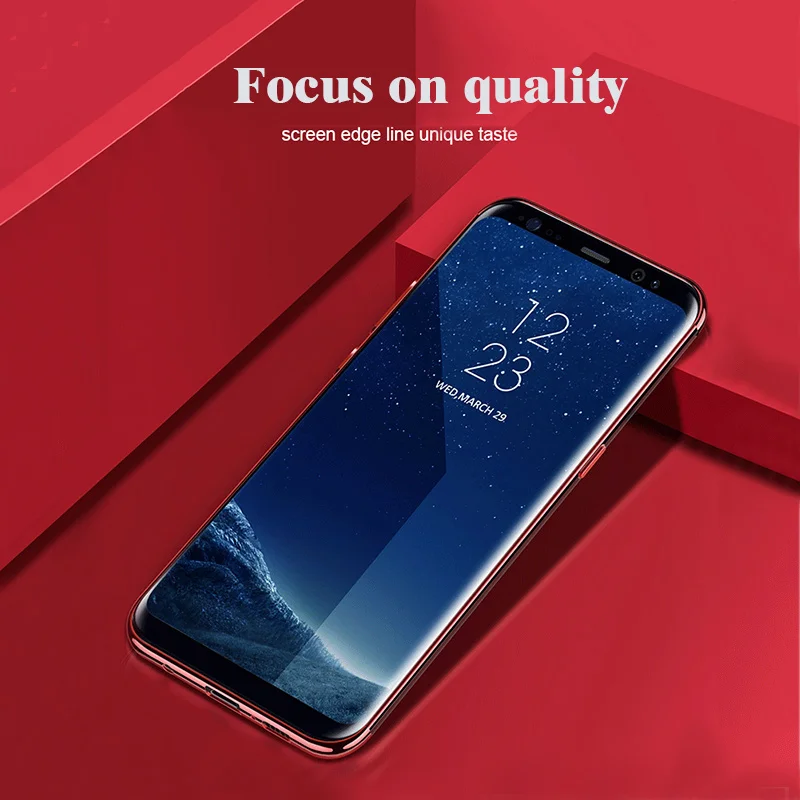 Роскошный мягкий чехол с покрытием для телефона Samsung Galaxy S7 Edge S8 Plus прозрачный