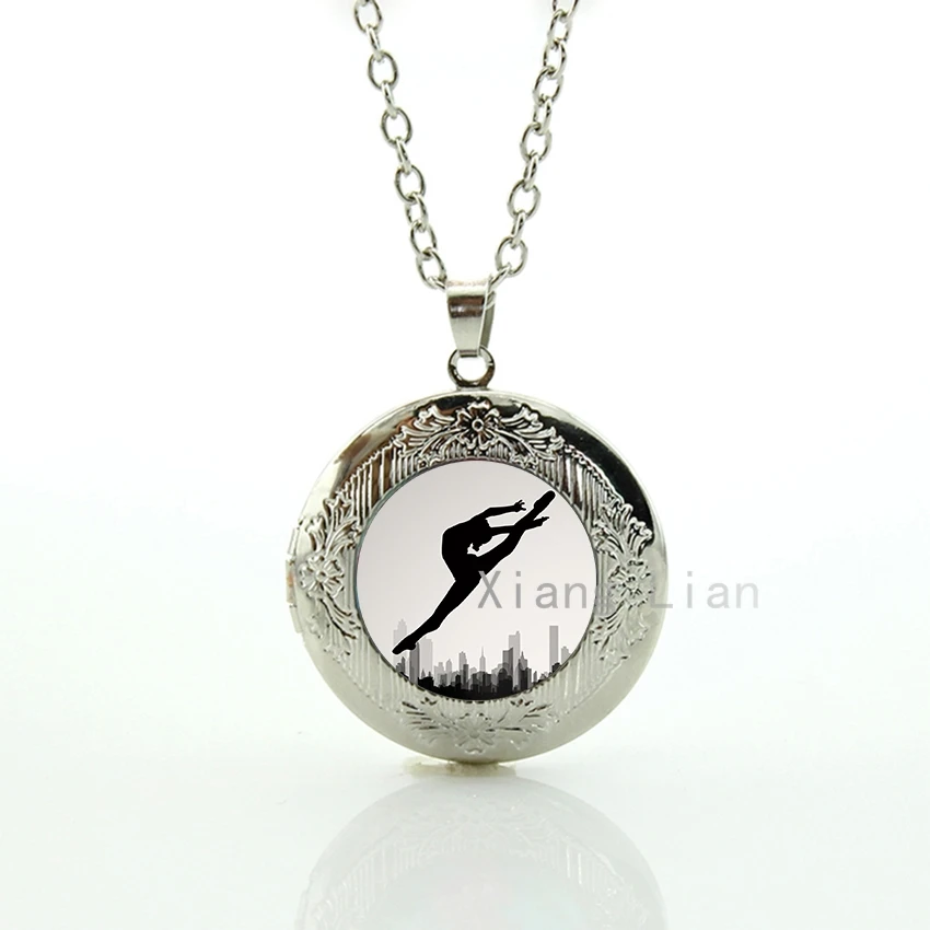 

Degas Dance Class Photo Pendant Necklace vintage Dancer Dance Teacher gift retro ballet dancing silhouette locket necklace 060