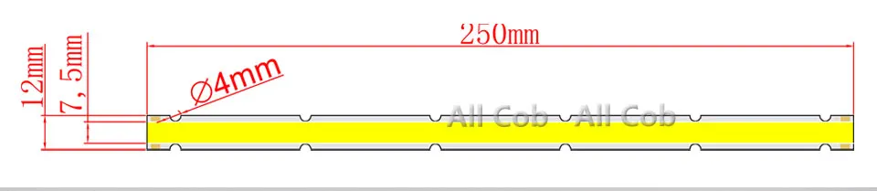 Новая диммируемая Светодиодная лента COB 250 мм 12 лампа с источником светильник и _01