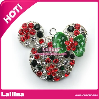 

Colorful crystal minnie mouse charm & pendant for necklace