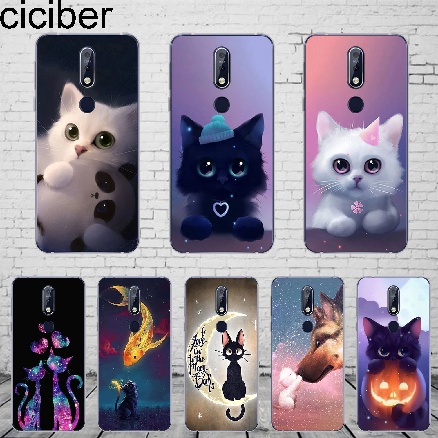Ciciber милые животные Кот Чехол для Nokia 8 7 7,1 6 6,1 5 5,1 3 3,1 2 2 Plus 9 PureView чехол для телефона для Nokia X7 X6 X5 X3 мягкий чехол из ТПУ
