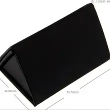 Черный треугольные запонки коробка из искусственной кожи запонки в коробке Подарочная Коробка Футляр для запонок несущих ящик коробки для хранения для упаковки ювелирных изделий