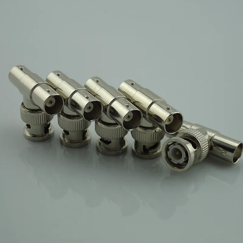 

100Pcs Splitter Plug Adapter Bnc Connector 1 Male To 2 Female Bnc Adapter Coupler Bnc Plug Adapte Power Supply for Cameras