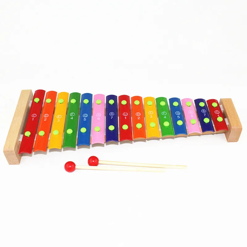 Brinquedos do Bebê Brinquedos de Treinamento Montessori Crianças Brinquedo Colorido Quinze Sons Bata Aprendizagem Preschool Educacional Juguets 3 Cheap Instrumento musical de brinquedo