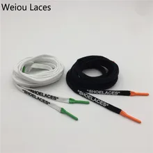 30 пар/лот) Weiou трубчатый полиэстер "шнурки" ручной работы обувные шнурки с принтом W/Силиконовые наконечники и галстук на молнии для бежевых кроссовок