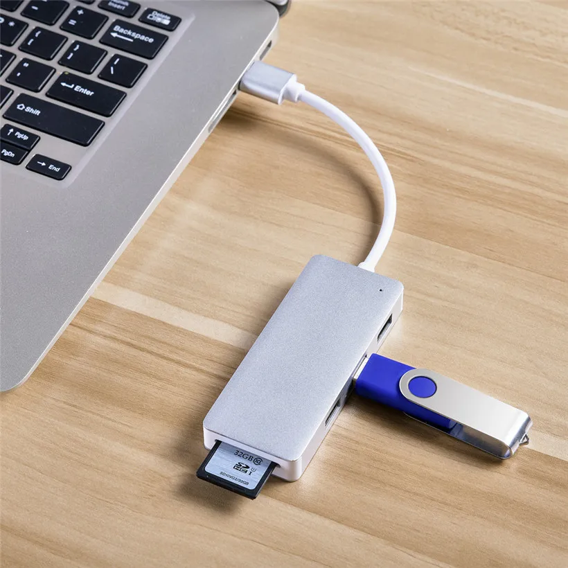 CARPRIE высокоскоростной USB3.0 концентратор сплав USB кард-ридер концентратор 3 порта SD TF карта адаптер комбинированный концентратор разделитель для ПК ноутбук 81205