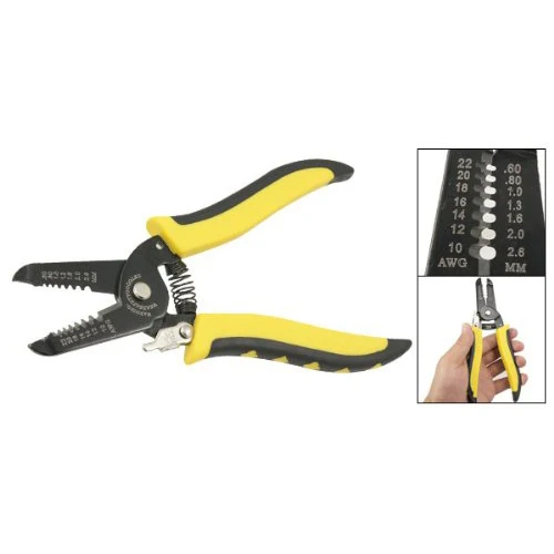 KSOL New Style Yellow Black Plastic Handle Wire Stripper