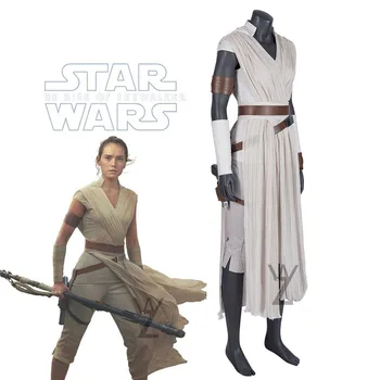 

Star Wars 9 The Rise of Skywalker Rey Cosplay Costume Super Woman Battle Suit Halloween Outfits Any Size