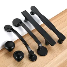 Новая ручка для выдвижных ящиков, современный минималистичный матовый черный шкаф, дверная ручка для шкафа, оборудование для дома