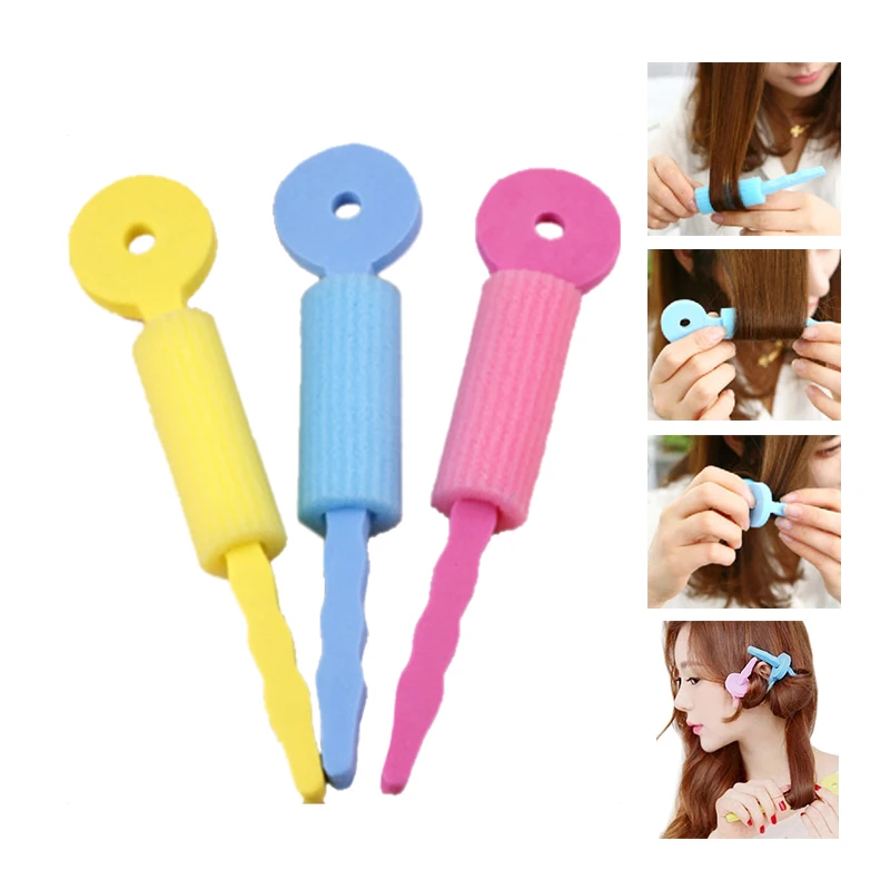 3PCS/pack Sponge Curler Hair Rollers Soft Foam Sponge Hair Curlers Tool