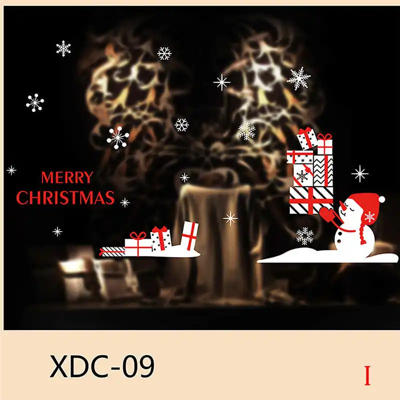 Hot Christmas Snowman Removable Home Vinyl Window Wall Stickers Decal Decor wall stickers home decor living room #2n6 (2)