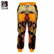 OGKB Осень Зима повседневные тренировочные штаны с принтом зомби 3d спортивные штаны для женщин/мужчин хип-хоп Уличная одежда длинные брюки