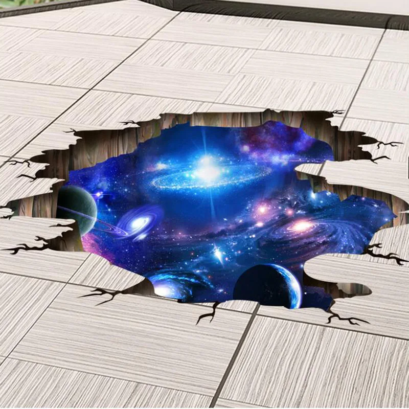 Новая креативная 3D Вселенная Галактика Наклейка на стену s для потолка крыша самоклеящаяся художественная Фреска домашний Декор водонепроницаемый пол наклейка