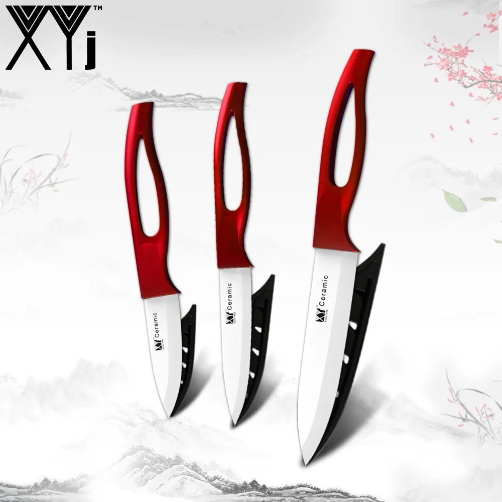

XYj Ceramic Kitchen Chef Knife Set Colorful Kitchen Ceramic Knives Vegetable Slicer Cutlery Chefs Cooking Tools Meat Cleaver
