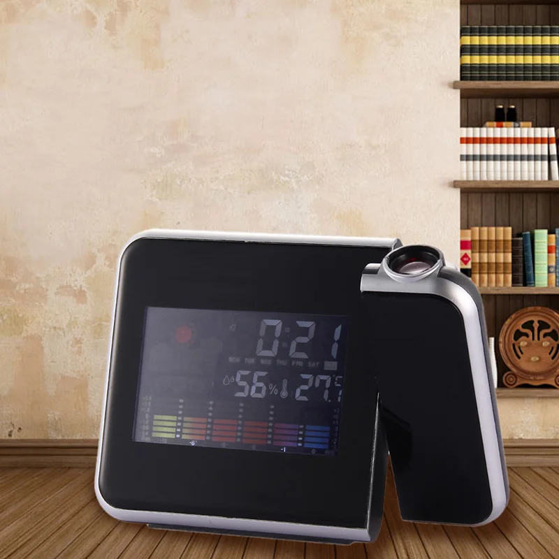 

New Fashion Attention Projection Digital Weather LCD Snooze Alarm Clock Projector Color Display LED Backlight